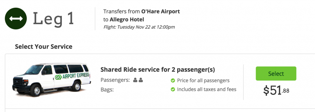 dall'aeroporto di chicago al centro